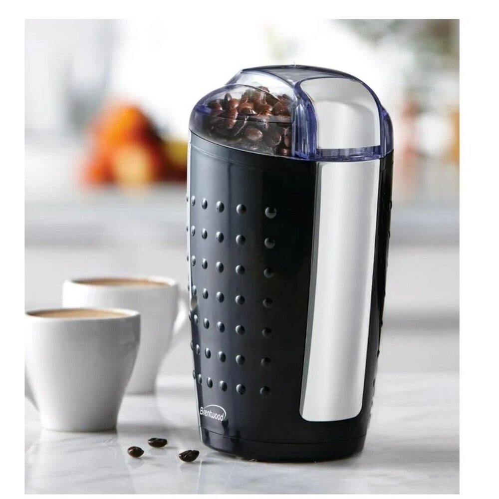 Brentwood Coffee & Spice Grinder 4oz  BPA-Free  Stainless Steel Blades One-Touch